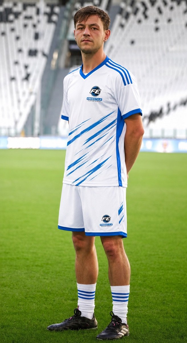 Nicola Barnabà con il kit ufficiale Freestyle Experience all'Allianz Stadium